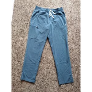 FIGS Womens High Waisted Yola Skinny Scrub Pants Sz M Extreme Blue Health Care